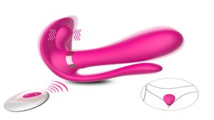 G-spot Vlinder Dildo Vibrator Clit Stimulatie Draadloze Afstandsbediening Vibrerende Panty Vaginale Kut Massager Adult Sex Toys Voor Vrouwen Y3464549