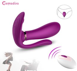 G Spot Dildo Vibrator portable Butterfly Pirties Vibratrice Clitoris Stimulator Wireless Remote Control Toys Sex pour femmes Y198997498