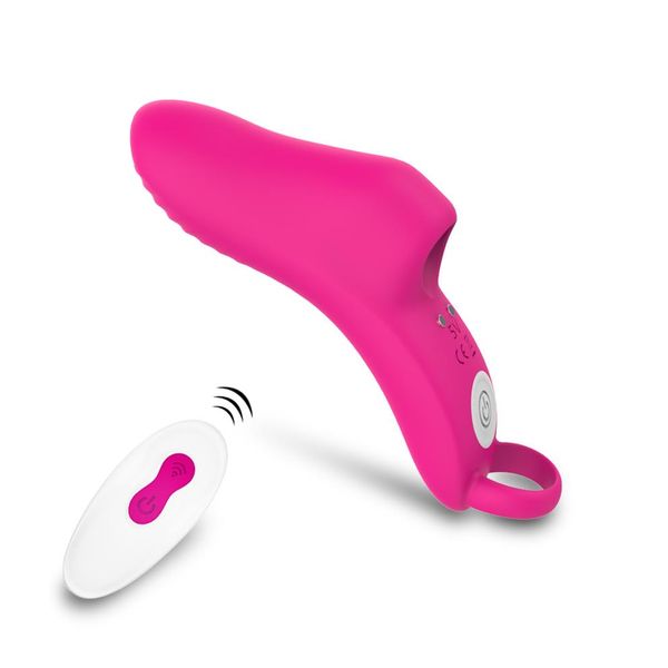 Vibrador de dedo de punto G vibradores silenciosos remotos inalámbricos para parejas para Control de estimulación intensa juguete impermeable 210618287Y