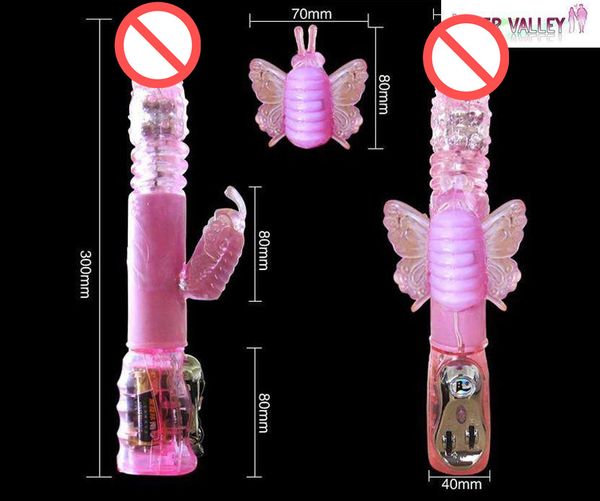 G-spot Stimulation vibrater Stick Dildo Vibe Vibration Sex Toy Rotation Stretch # R410