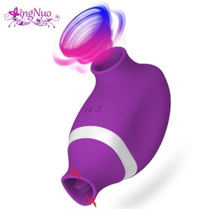 Vibromasseur à succion G-Spot pour femmes Clit Nipple Sucker Stimulateur de clitoris Langue orale Léchage de chatte Jouets sexuels pour couples adultes LJ201215