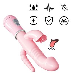 Vibromasseur point G femelle Double gode Fidget jouets pour adultes masturbateur Womanizer langue léchant Clitoris vibrateurs pas de son