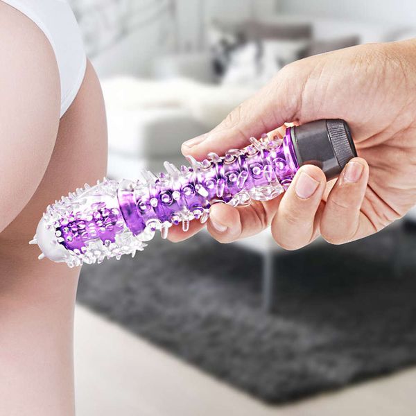 G Spot Vibrator Jelly Dildo con Thorn Dragon Beard Clitoris Estimulador de productos eróticos Producto sexy de juguetes sexys para mujeres adultas tiendas