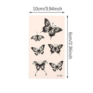 G00a Tattoo Transfer Waterdichte tijdelijke Tattoo Stickers Butterfly Rose Kawaii Transfer Flash Women Neck Hand Body Art Fake Tattoos Men 240426