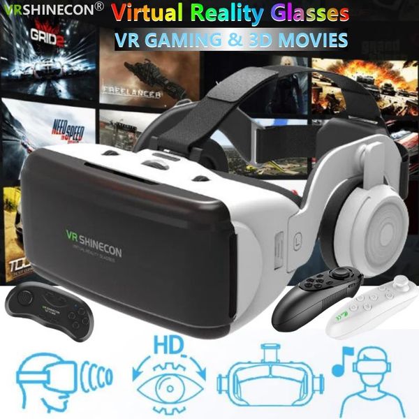 G06E Virtual Reality VR Lunettes IMAX HD 3D Google Cardboard Box stéréo Casque pour Android Phonesupport Gamepad 240506