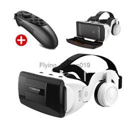 G06EB Original VR Realidad virtual Gafas 3D Caja VR Auriculares de cartón Casco para IOS Android Smartphone Wireless Rocker HKD230812