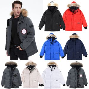 G08 Expedition Parka Wolf Réel Manteau De Fourrure Hommes Femmes Doudoune Haute Qualité Manteaux Manteaux Créateur De Mode Parkas Canada Vestes De Marque Avec Badge XS-XXL