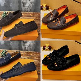 G1 chaussures décontractées en cuir de vache authentique pour hommes, chaussures souples faites à la main, chaussures plates de luxe de styliste, chaussures bateau antidérapantes bleues, grande taille 46