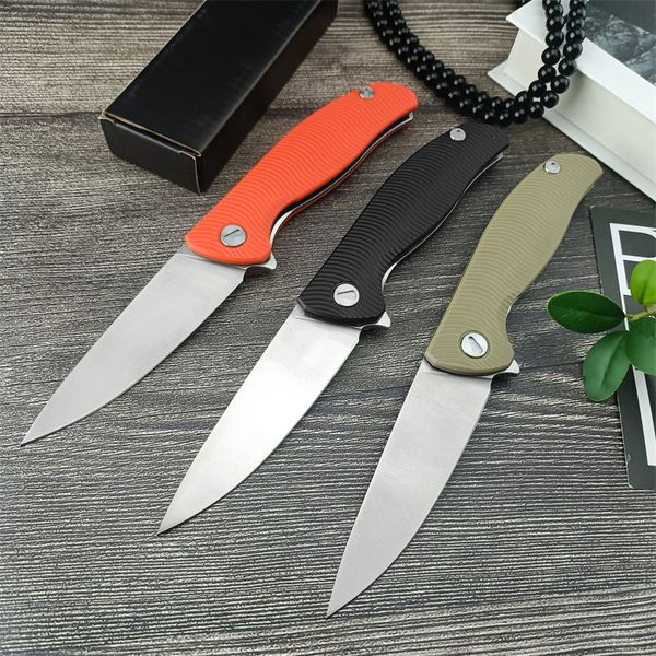 G10 Tactical Flipper Pocket pliing couteau d2 en acier inoxydable en satin palière manuelle ouverte EDC Camping Couteau multitools Hurting Fruit Cutting Tools with Clip 3300