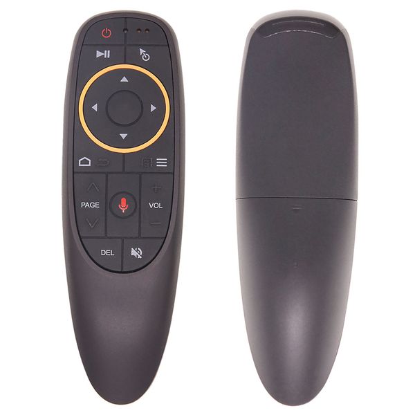 G10 Voice Air Fly Mouse, 2.4G Wireless 6 Axis Gyroscope Air Mouse Télécommande, IR Learning Controller pour Android TV Box T9 H96 Max X96 X88 Mini M8s A95x