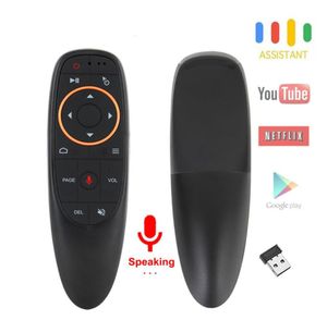 G10 Voice Air Mouse avec USB 24 GHz sans fil 6 axes Gyroscope Microphone IR télécommande pour Android TV Box ordinateur portable PC1933729