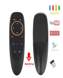 G10 télécommande vocale 24G sans fil Air Mouse Microphone Gyroscope pour Android tv box H96 MAX9754394