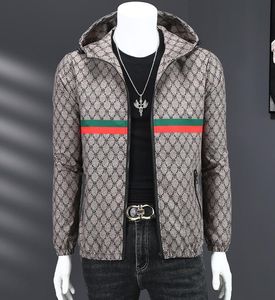 G1028 chaqueta para hombre rompevientos con estampado de letras con capucha y cremallera chaqueta de diseñador para exteriores abrigo para hombre prendas de vestir exteriores