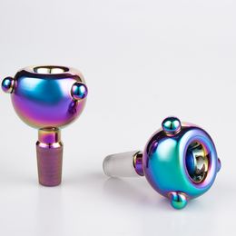 G109 Smoking Bowl 14mm 18mm Male Rainbow Dome Glass Bowls Bubbler Ash Catcher Bong Tool Junta de color transparente
