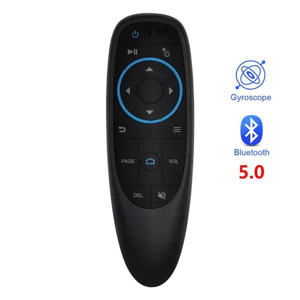 G10BTS 5.0 Air Mouse Wireless Gyro Giroscopio de 6 ejes Controlador remoto inteligente de 17 teclas para Android TV BOX Computadora PC