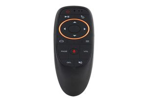 G10G10S Control remoto por voz Air Mouse con USB 24GHz Inalámbrico Giroscopio de 6 ejes Micrófono Controles remotos IR para Android TV Box6001352