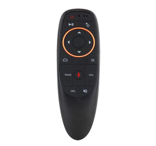 G10G10S Control remoto por voz Air Mouse con USB 24GHz Inalámbrico Giroscopio de 6 ejes Micrófono Controles remotos IR para Android TV Box7814319