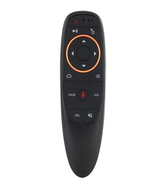 G10G10S télécommande vocale Air Mouse avec USB 24 GHz sans fil 6 axes Gyroscope Microphone IR télécommandes pour Android tv Box9802067