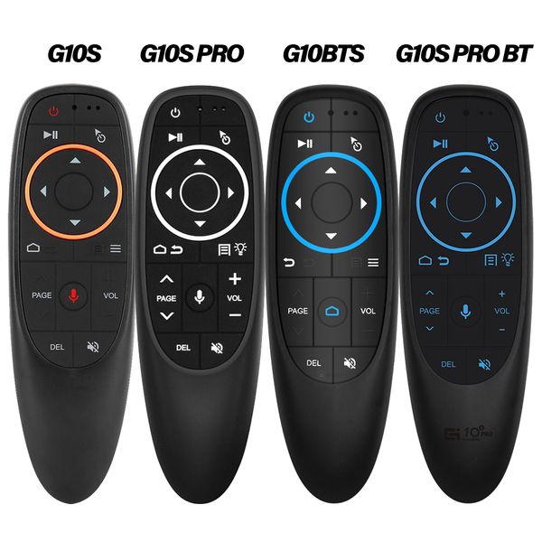 G10S PRO BT Télécommande vocale G10BTS 2.4G Wireless Air Mouse Gyroscope Smart TV Télécommande pour Android TV Box A95X F3 X96 H96 Max Mini