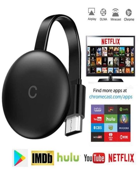 G12 TV Stick pour Chromecast 4K HD Media Player 5G24G Affichage de l'écran Dongle Écran 1080p pour Google Home1107622