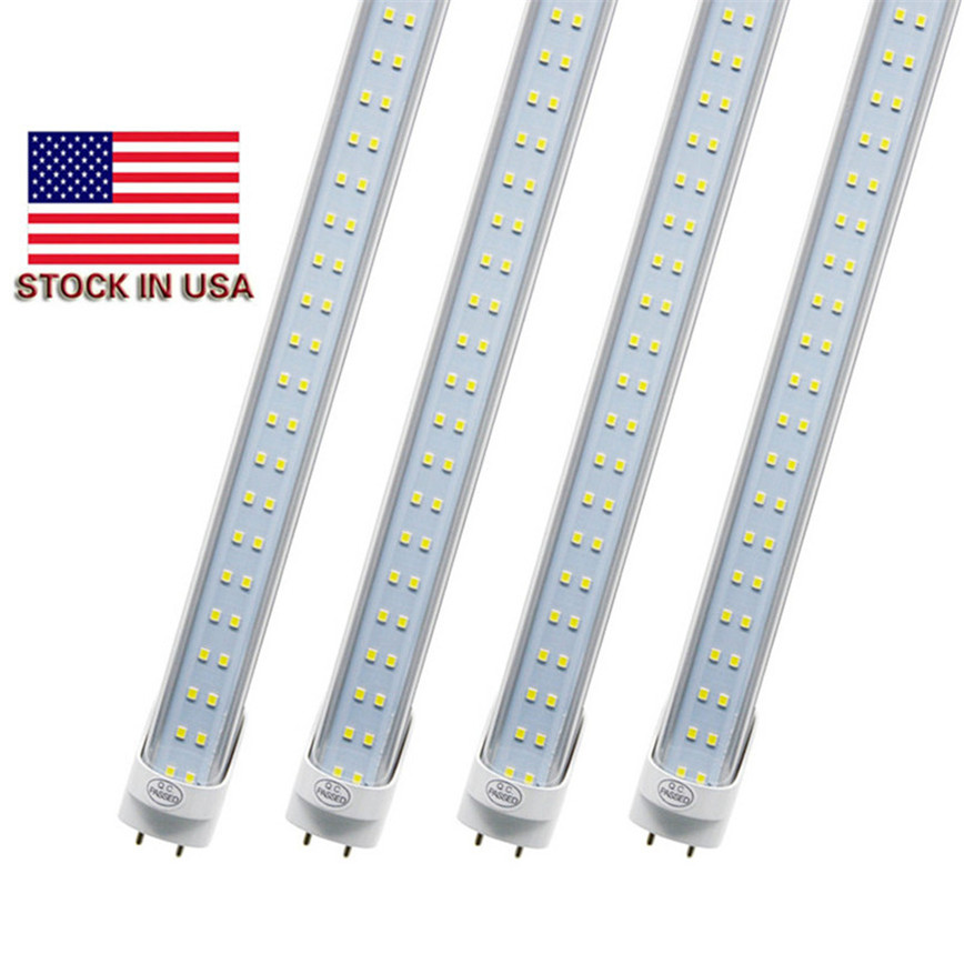 G13 T8 4ft SMD2835 144Leds Led Tube Double pins 28W 3000lumens Warm Cold White Led Fluorescente Tube Light Clear / Frosted Cover envío gratis