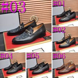 G15/14Model Men's Leather Designer Dress Shoes Classic Vintage Derby schoenen Brogue Shoes Men Slip-on Business Office Party Trouwschoenen