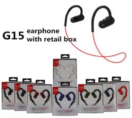 Écouteurs sans fil G15 Écouteurs G15 G15 Casques de sport stéréo Bluetooth étanches dans l'oreille Écouteurs sans fil avec micro et reta4559422