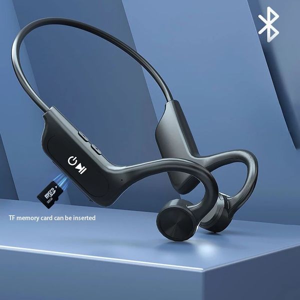 G16 Écouteurs à Conduction Osseuse Sans Fil Bluetooth 5.1 Écouteurs Sport de Plein Air Écouteurs Casque W Mic Pour Android Ios Support Carte SD