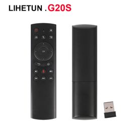 G20S Voice Afstandsbediening Vliegluchtmuis met 2,4 GHz USB Wireless 6 Axis IR Leren voor Android TV-doos