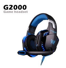 G2000 gaming -headset overlei gaming hoofdtelefoons omringen stereo -ruisreductie met microfoon LED -licht voor Nintendo Switch PC -game in 9140320