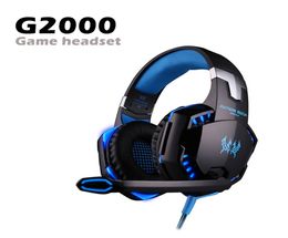 G2000 gaming -headset overlei gaming hoofdtelefoons omringen stereo -ruisreductie met microfoon LED -licht voor Nintendo Switch PC Game in 4602553