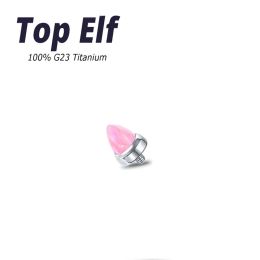 G23 Titanio 16g Opal Anchor Dermal Top Helix Cartílago de rosados roscados internamente Piercing Pierning Percing Jewely