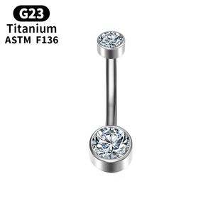 G23 titanio ombligo Piercing cartílago Clicker hélice circón tabique ombligo bisagra segmento anillo Sexy cuerpo joyería Labret mujeres