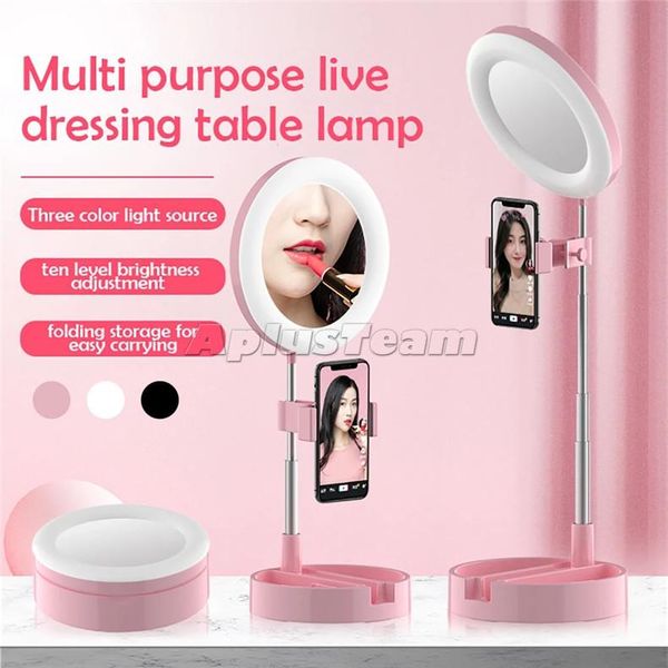 G3 Selfie Ring Light Photographie Led Jante De Lampe Avec Support Mobile Support Trépied Stand Ringlight Pour Le Streaming Vidéo En Direct