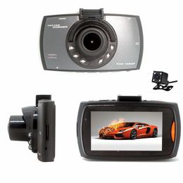 G30 Car Camera 2,4 "Full HD 1080p Car DVR Recorder vidéo Dash Cam 120 degrés Vision de détection de mouvement grand angle Vision nocturne G-Sensor Dual Lens with Box