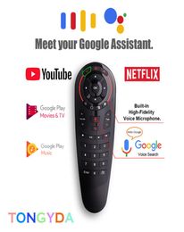 G30 Afstandsbediening 24G Draadloze Voice Air Mouse 33 toetsen IR leren Gyro Sensing Slimme afstandsbediening voor Game android tv box X96 MINI6408265