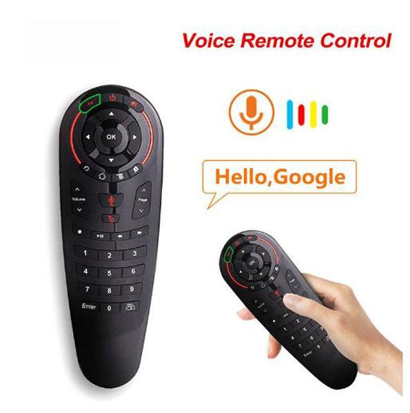 G30 télécommande vocale 2.4G sans fil Air Mouse Microphone Gyroscope 33 claviers apprentissage IR pour Android TV Box