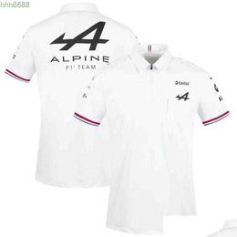 G4n8 Heren polo's Motorkleding Motorsport Alpine F1 Team Aracing T-shirt Wit Zwart Ademend Teamline Shirt met korte mouwen Auto Fankleding Drop Aanpasbaar