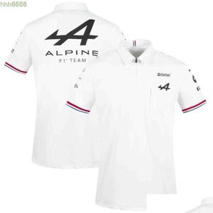 G4n8 Polos pour hommes Vêtements de moto Motorsport Alpine F1 Team Araceing Tshirt Blanc Noir Respirant Teamline Chemise à manches courtes Vêtements de fan de voiture Drop Personnalisable