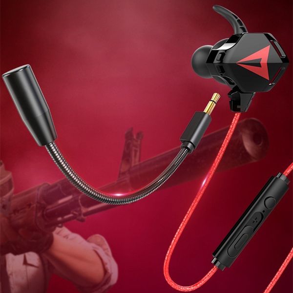 G5 G10 E-sports Game In-Ear Cell Phone Headphones avec Wheat Mobile Games Universal Headset Earphones