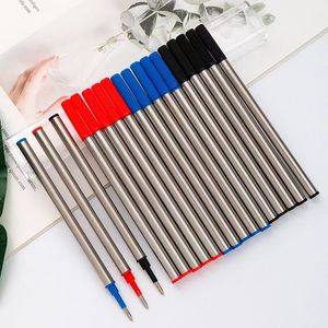 Recarga de metal g5 0.5 mm de negro / azul / rojo para la papelería de bolígrafo enrollable Escribir accesorios de lápiz liso recarga de lápiz de perlas
