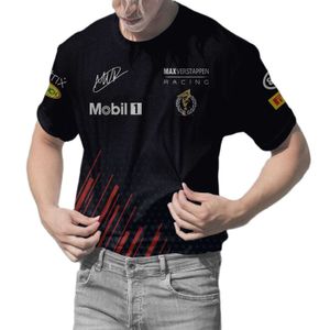 G5qu Camiseta de moda para hombre de gran tamaño 23 New F1 Formula One Racing Team Summer Drivers World Champion Fans Max transpirable Red Color Bull