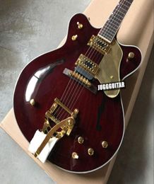 G6122 Brown Chet Atkins country jazz semi creux creux de guitare électrique marron
