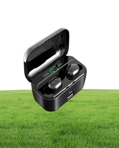 Écouteur Bluetooth G6S LED Fast Wireless Charging Earbuds Volume Control TWS Eorevice avec 3500 mAh Bank Sports Headphone6041956