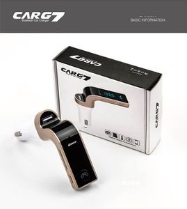 Niet originele auto G7 Bluetooth Carkit Handsfree FM-zender Radio MP3-speler USB-oplader AUX TF-kaarten Slots Draadloos Universeel 30pcs /