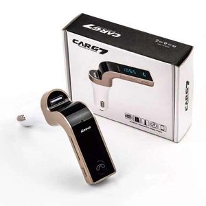 G7 Car Charger Wireless Bluetooth MP3 FM Transmitter Modulator 2.1A Chargers Kit Support Hands-free USB for Cell Phone With Retail Package