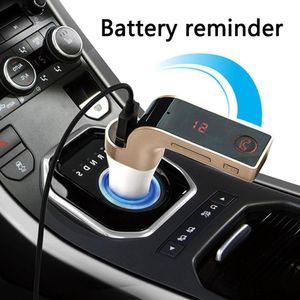 G7-auto-geheugen Handsfree LCD-display 4-in-1 Bluetooth FM-zender AUX Modulator CAR KIT MP3-speler 2.1A Punt rookgat