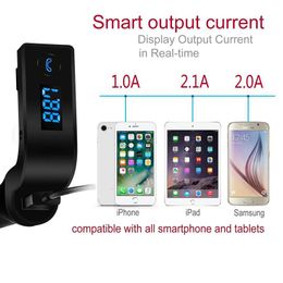 G7 voiture sans fil Bluetooth MP3 FM transmetteur conception modulateur 2.1A chargeur de voiture sans fil Kit Support