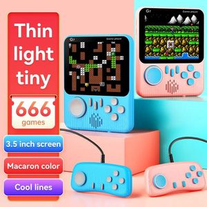 G7 enfants Console de jeu vidéo portable 3.5 lecteur de jeu ultra-mince 666 en 1 deux manettes de jeu manette de jeu