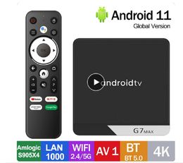 G7 MAX Andorid 11 ATV Smart TV Box Amlogic S905X4 4G 32/64GB 1000M OTT Netflix Youtube Prime Video 4K Streaming Meida Speler